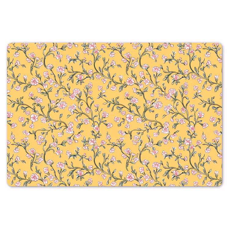 Bloemen - Motief - Geel Placemat vinyl groot 368 -zzsfeer1_Kitchenyeah-website