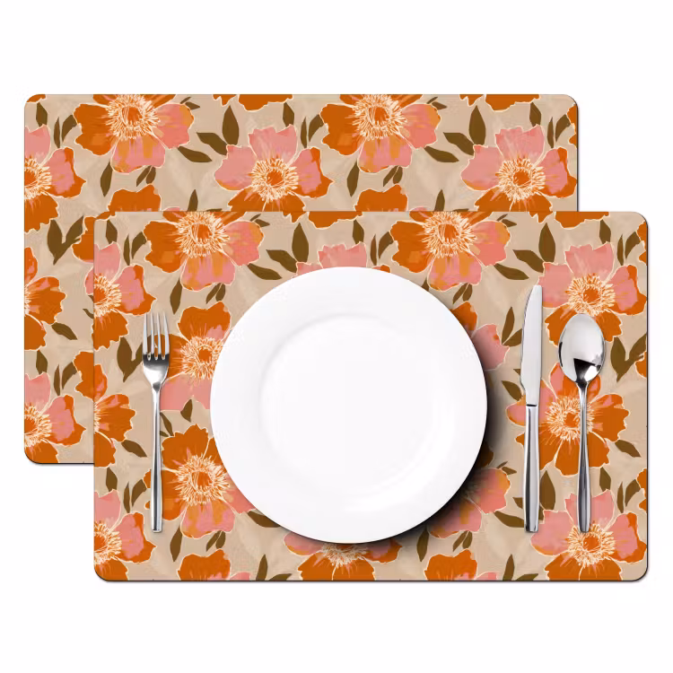Bloemen - Motief - Retro Placemat vinyl groot 368 -zzsfeer2_Kitchenyeah-website
