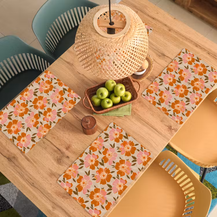 Bloemen - Motief - Retro Placemat vinyl groot 368 -zzsfeer5_Kitchenyeah-website
