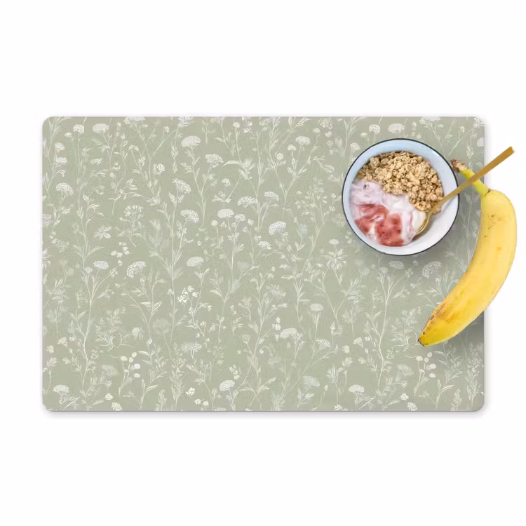 Bloemen - Patroon - Groen Placemat vinyl groot 368 -zzzproduct_Kitchenyeah-website