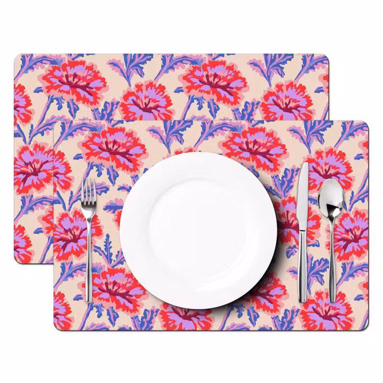 Bloemen - Patroon - Meerkleurig Placemat vinyl groot 368 -zzsfeer2_Kitchenyeah-website