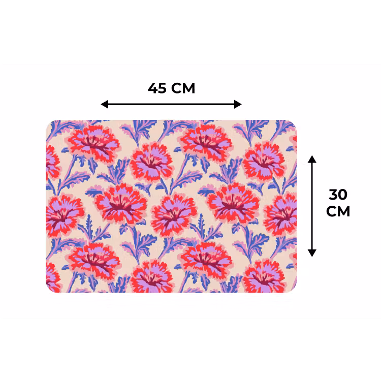Bloemen - Patroon - Meerkleurig Placemat vinyl groot 368 -specs