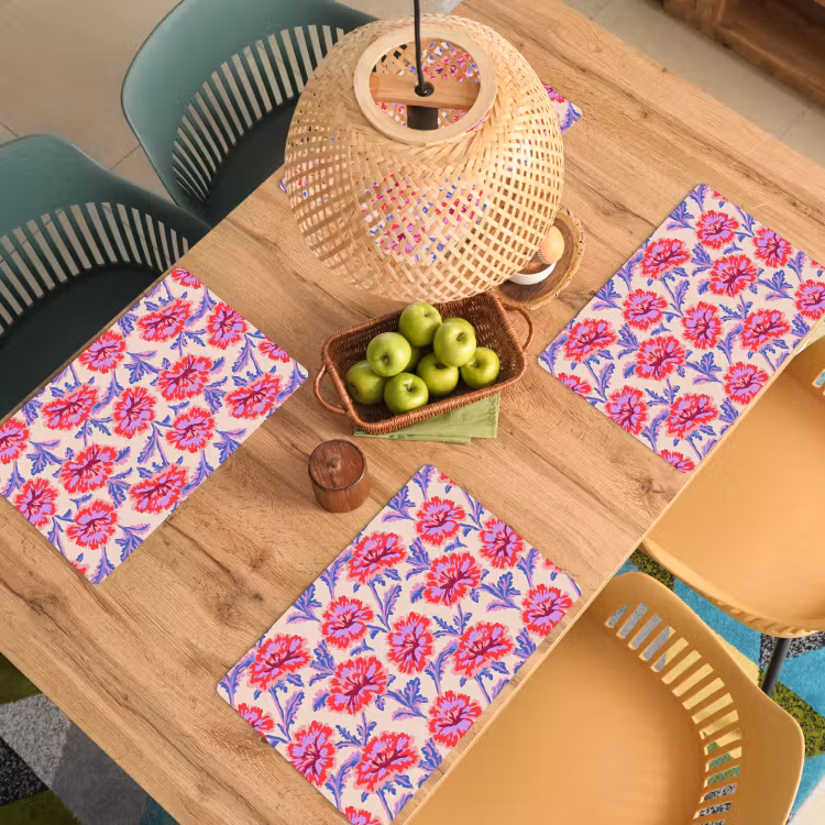 Bloemen - Patroon - Meerkleurig Placemat vinyl groot 368 -zzsfeer5_Kitchenyeah-website