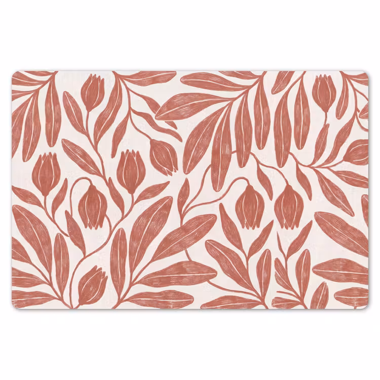 Bloemen - Patroon - Modern - Natuur - Bruin Placemat vinyl groot -zzsfeer1_Kitchenyeah-website