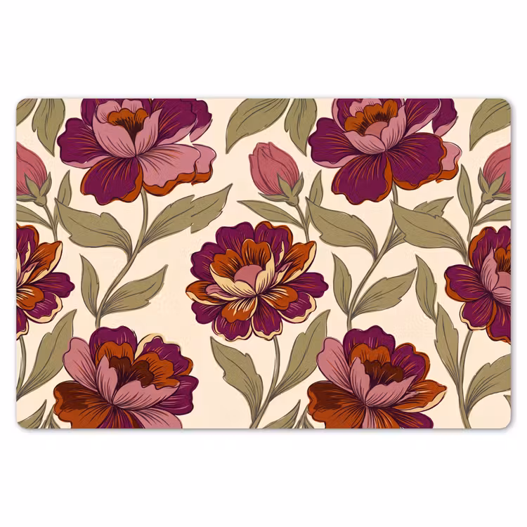 Bloemen - Patroon - Natuur - Modern - Paars Placemat vinyl groot -zzsfeer1_Kitchenyeah-website