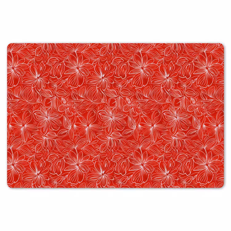 Bloemen - Patroon - Rood Placemat vinyl groot 368 -zzsfeer1_Kitchenyeah-website