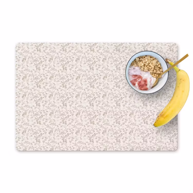 Bloemen - Patroon - Taupe Placemat vinyl groot 368 -zzzproduct_Kitchenyeah-website