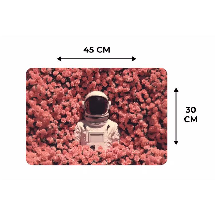 Bloemen - Roze - Astronaut Placemat vinyl groot -specs