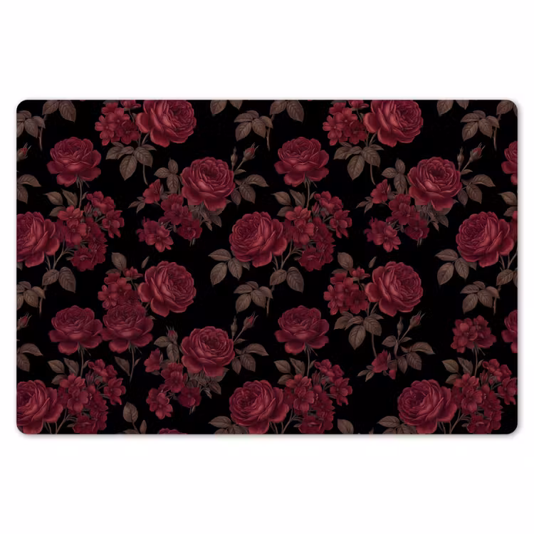 Bloemen - Roos - Patroon - Klassiek - Rood Placemat vinyl groot -zzsfeer1_Kitchenyeah-website