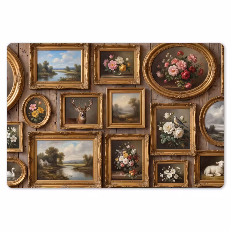 Bloemen - Rozen - Klassiek - Vaas - Kleurrijk Placemat vinyl groot -zzsfeer1_Kitchenyeah-website