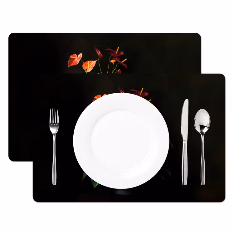 Bloemen - Vaas - Kleurrijk Placemat vinyl groot -zzsfeer2_Kitchenyeah-website