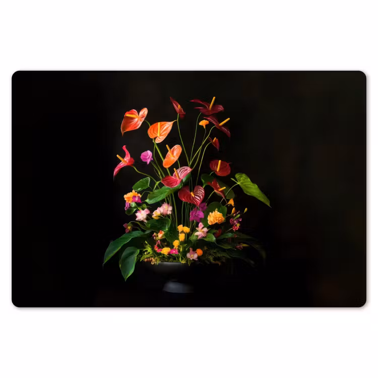 Bloemen - Vaas - Kleurrijk Placemat vinyl groot -zzsfeer1_Kitchenyeah-website