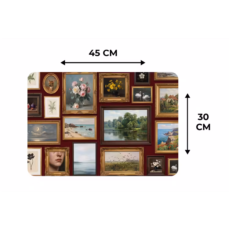 Bloemen - Vaas - Klassiek - Kunst - Rood Placemat vinyl groot -specs