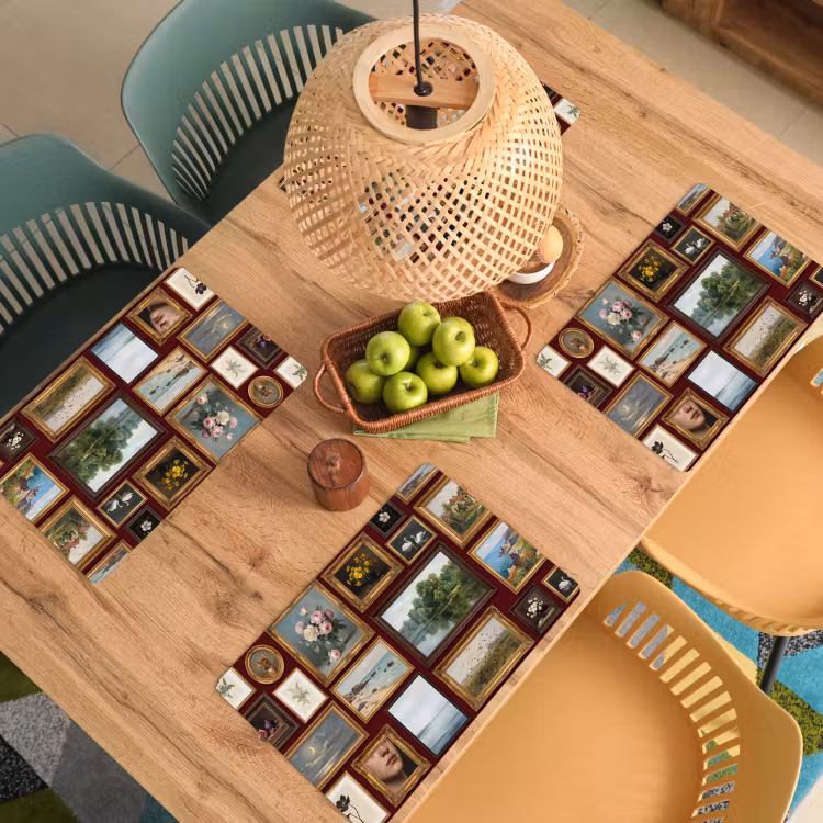Bloemen - Vaas - Klassiek - Kunst - Rood Placemat vinyl groot -zzsfeer5_Kitchenyeah-website