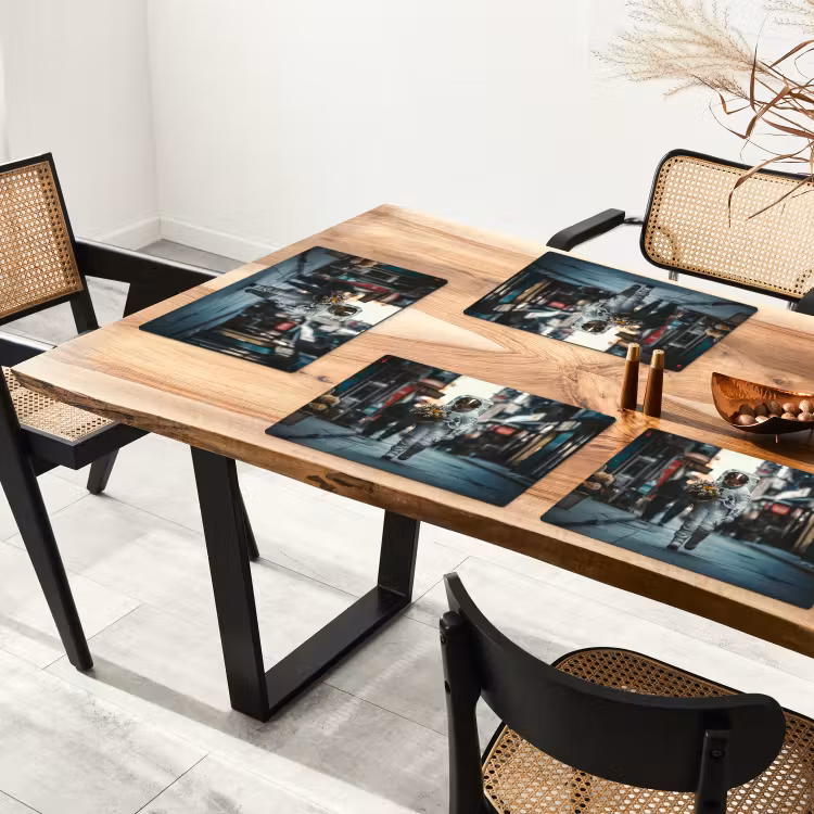 Boeket - Bloemen - Kleurrijk - Astronaut Placemat vinyl groot -zzsfeer4_Kitchenyeah-website