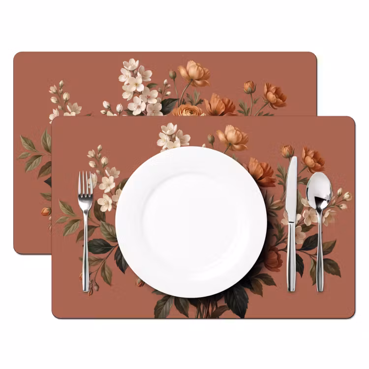 Boeket - Retro - Kleurrijk Placemat vinyl groot -zzsfeer2_Kitchenyeah-website