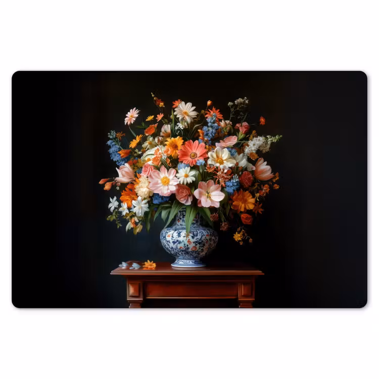 Boeket - Roze - Bloemen - Vaas Placemat vinyl groot -zzsfeer1_Kitchenyeah-website