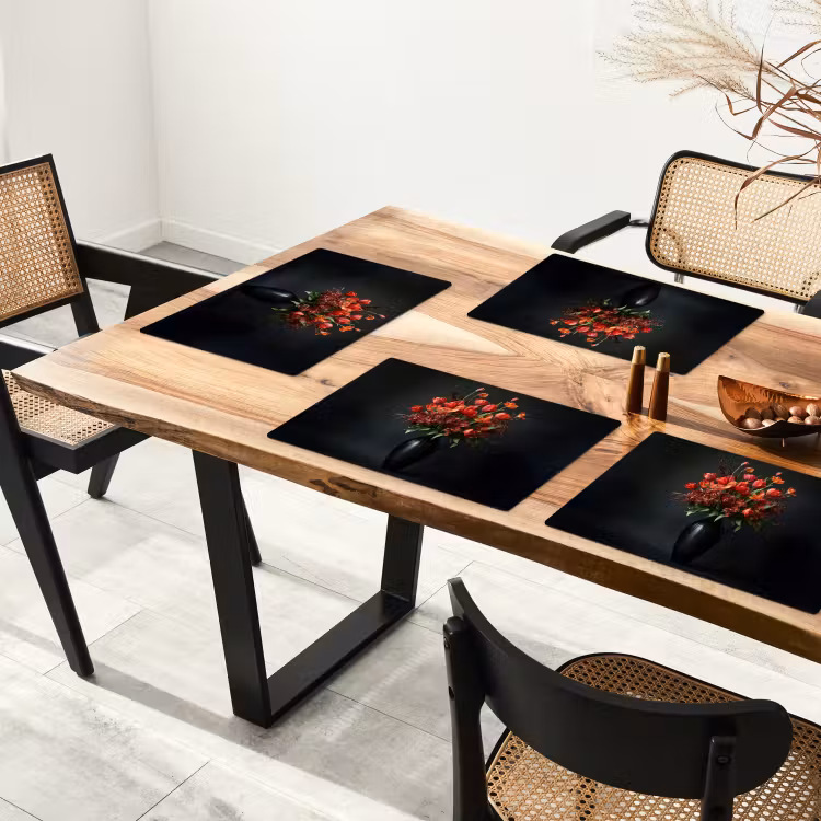 Boeket - Tulpen - Vaas - Rood Placemat vinyl groot -zzsfeer4_Kitchenyeah-website
