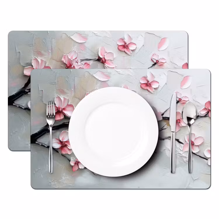 Bloesem - Kunstzinnig - Roze - Sakura Placemat vinyl groot -zzsfeer2_Kitchenyeah-website