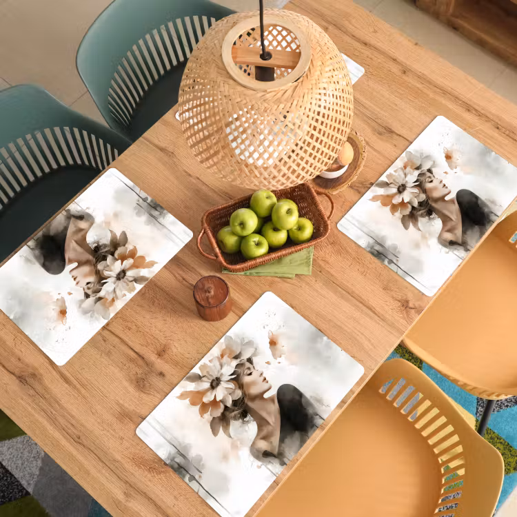 Bloesem - Portret - Gezicht Placemat vinyl groot -zzsfeer5_Kitchenyeah-website