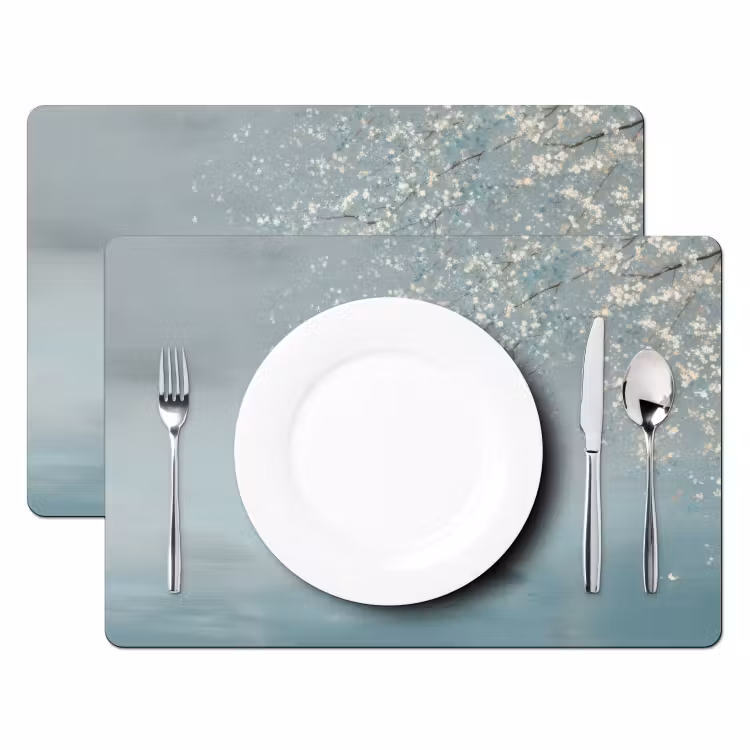 Bloesems - Minimalistisch - Wateroppervlak - Boot Placemat vinyl groot -zzsfeer2_Kitchenyeah-website