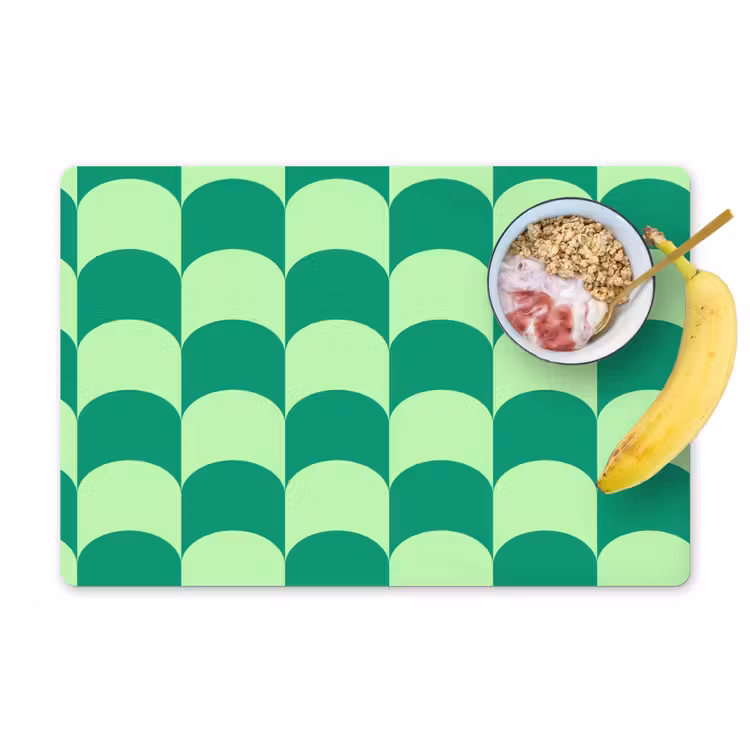 Bogen - Groen - Gestapeld Placemat vinyl groot 368 -zzzproduct_Kitchenyeah-website