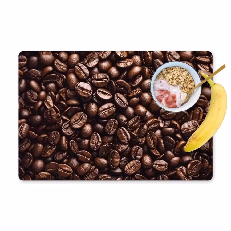 Bonen - Close-up - Donkerbruin Placemat vinyl groot -zzzproduct_Kitchenyeah-website