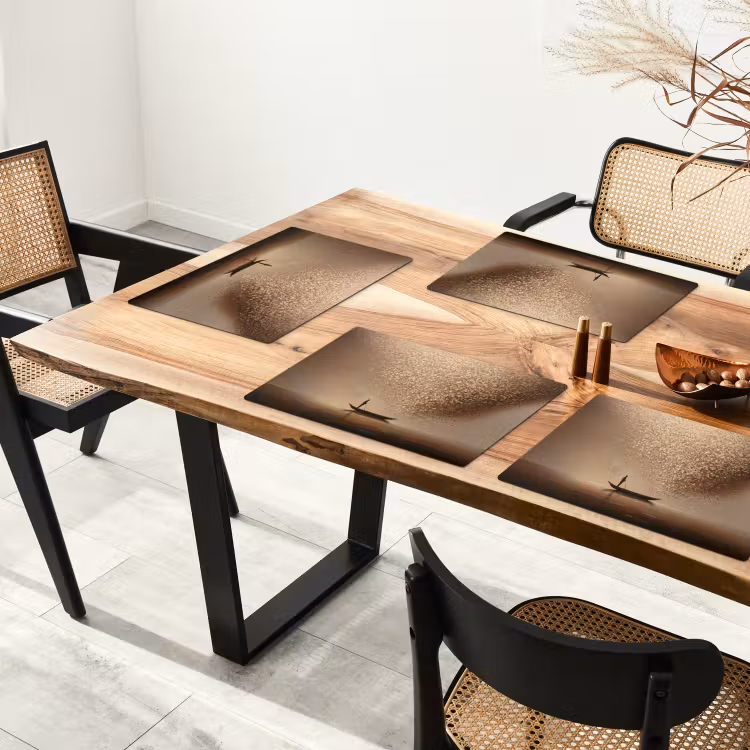 Bootje - Blaadjes - Goud - Water Placemat vinyl groot -zzsfeer4_Kitchenyeah-website