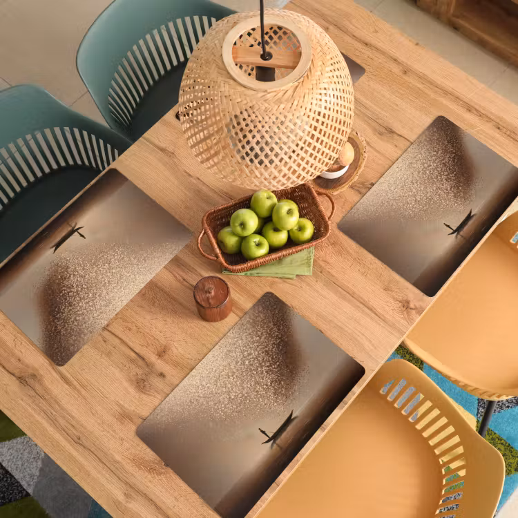 Bootje - Blaadjes - Goud - Water Placemat vinyl groot -zzsfeer5_Kitchenyeah-website