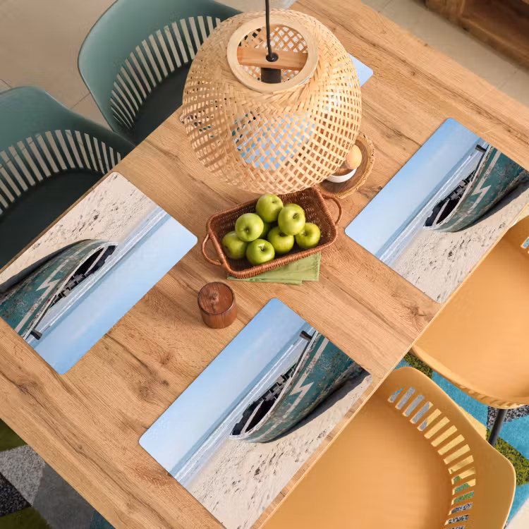 Boot - Zandstrand - Zee Placemat vinyl groot -zzsfeer5_Kitchenyeah-website