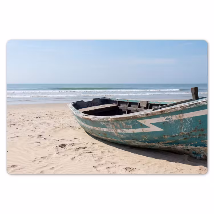Boot - Zandstrand - Zee Placemat vinyl groot -zzsfeer1_Kitchenyeah-website