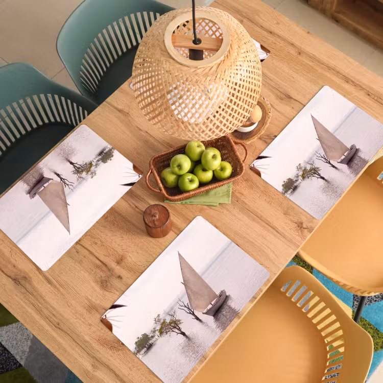Boot - Zeil - Water - Tropisch - Natuur Placemat vinyl groot -zzsfeer5_Kitchenyeah-website