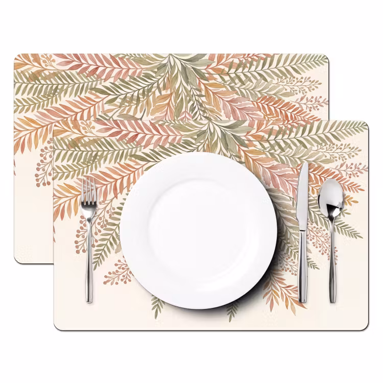 Botanisch - Aquarel - Kleurrijk Placemat vinyl groot -zzsfeer2_Kitchenyeah-website
