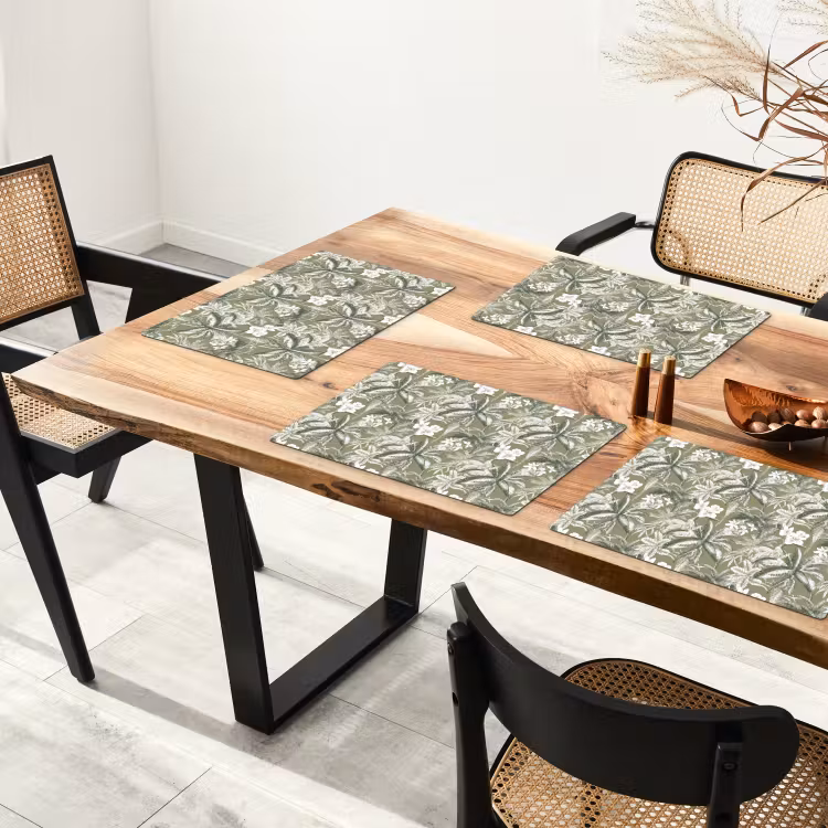 Botanisch - Bloemen - Groen Placemat vinyl groot 368 -zzsfeer4_Kitchenyeah-website