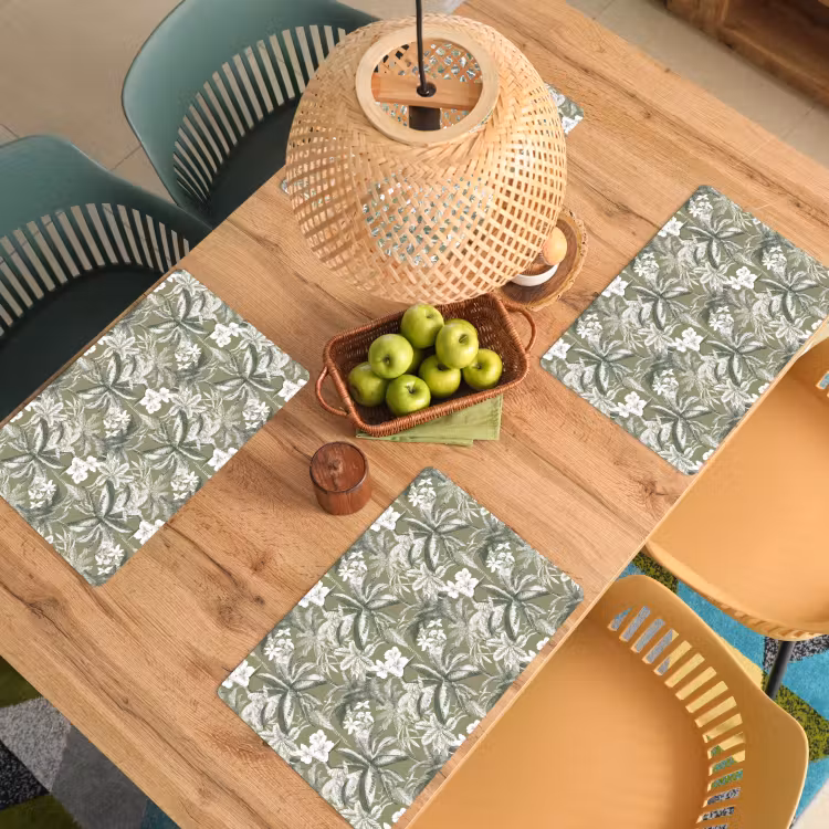 Botanisch - Bloemen - Groen Placemat vinyl groot 368 -zzsfeer5_Kitchenyeah-website