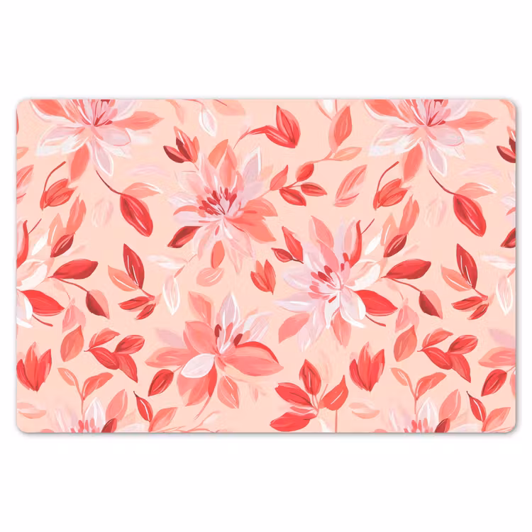 Botanisch - Bloemen - Rood Placemat vinyl groot 368 -zzsfeer1_Kitchenyeah-website