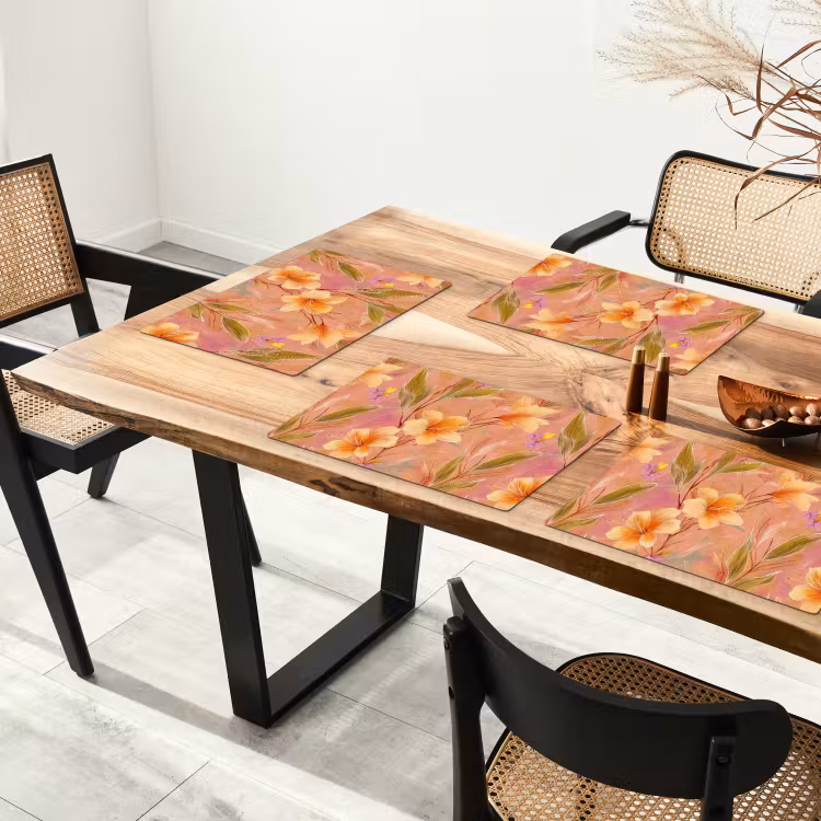 Botanisch - Bloemen - Kleurrijk Placemat vinyl groot 368 -zzsfeer4_Kitchenyeah-website