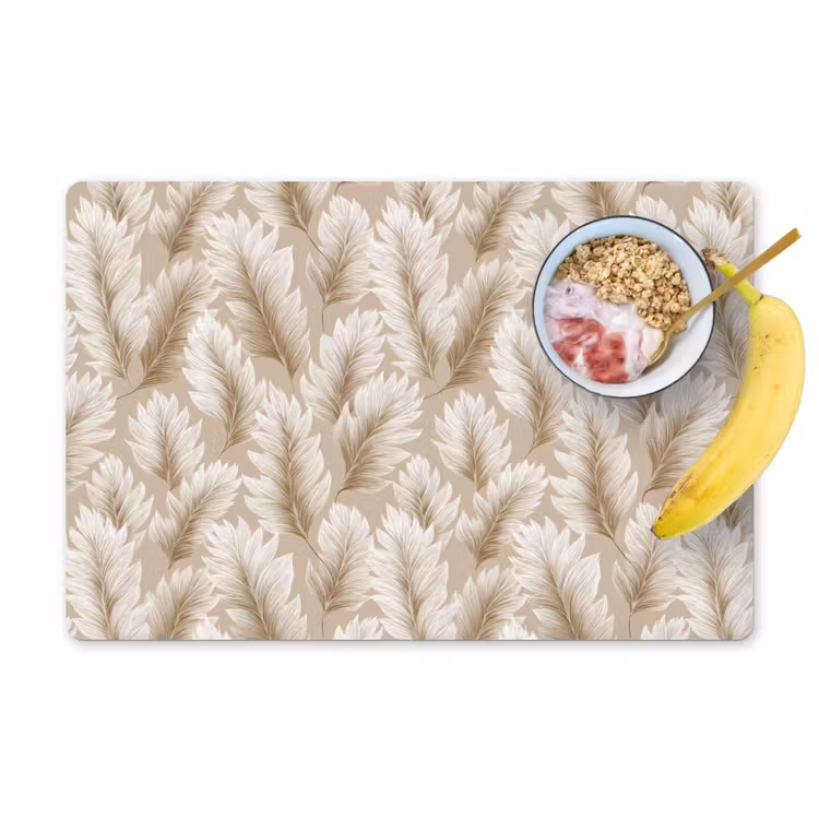Botanisch - Patroon - Beige Placemat vinyl groot 368 -zzzproduct_Kitchenyeah-website