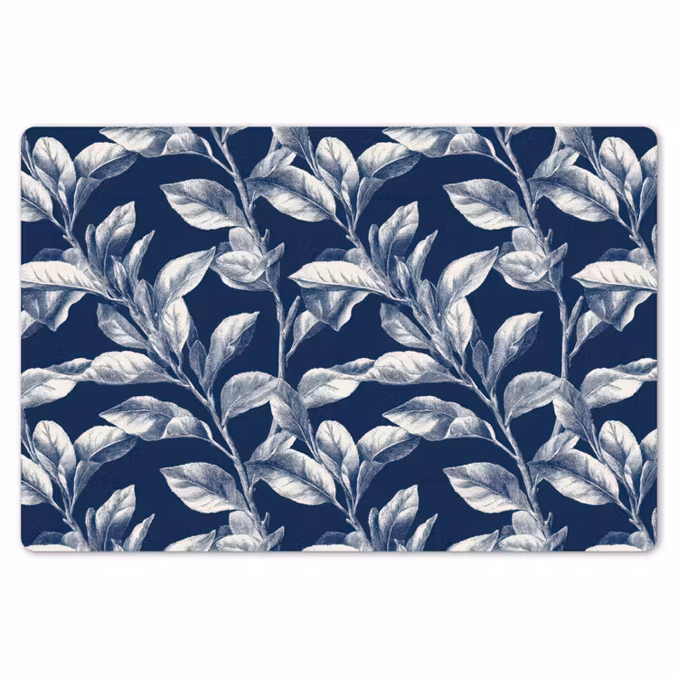 Botanisch - Patroon - Blauw Placemat vinyl groot 368 -zzsfeer1_Kitchenyeah-website