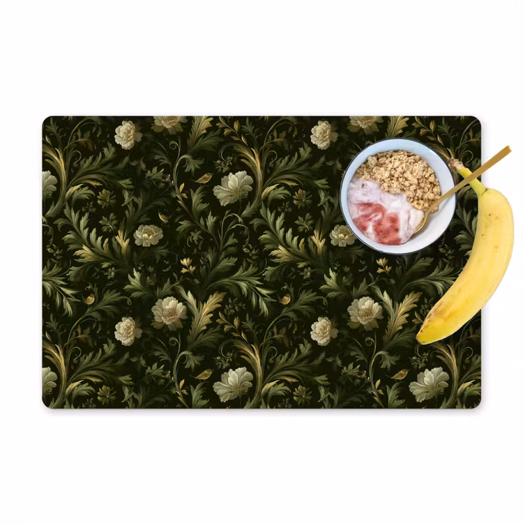 Botanisch - Naadloos - Bloemen Placemat vinyl groot 368 -zzzproduct_Kitchenyeah-website