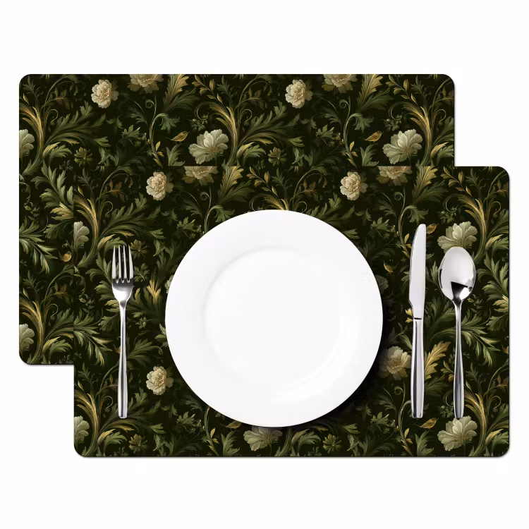 Botanisch - Naadloos - Bloemen Placemat vinyl groot 368 -zzsfeer2_Kitchenyeah-website