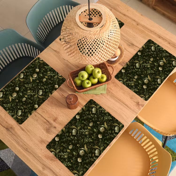 Botanisch - Naadloos - Bloemen Placemat vinyl groot 368 -zzsfeer5_Kitchenyeah-website