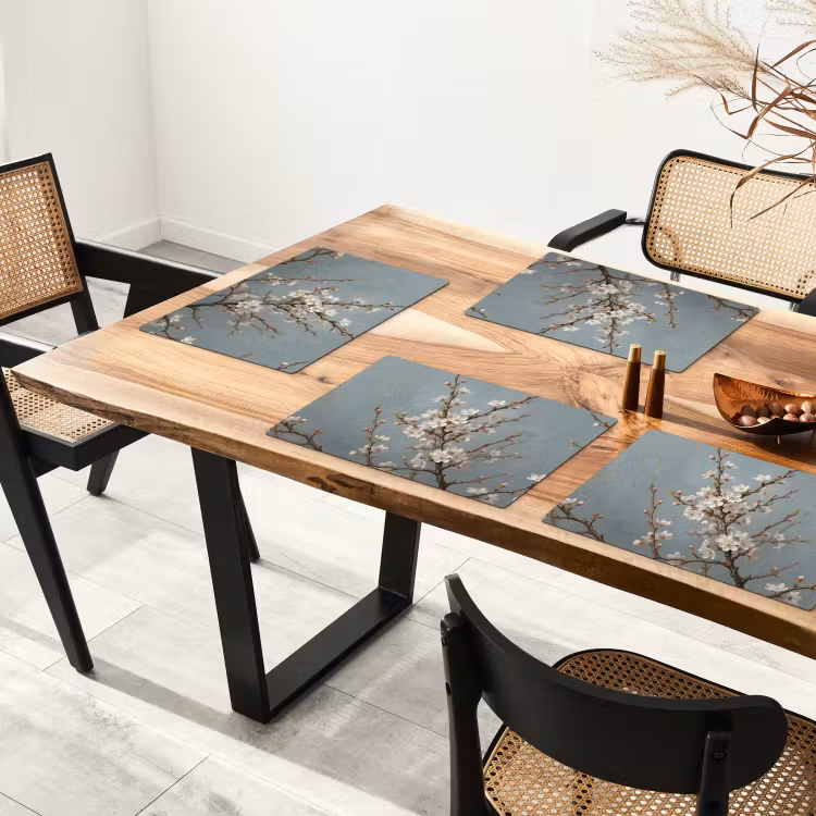 Botanisch - Stilleven - Blauw Placemat vinyl groot -zzsfeer4_Kitchenyeah-website