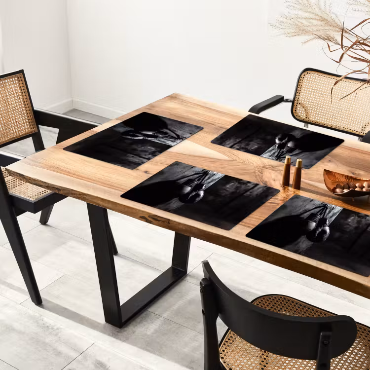Bokshandschoenen - Muur - Duister - Zwart Placemat vinyl groot -zzsfeer4_Kitchenyeah-website