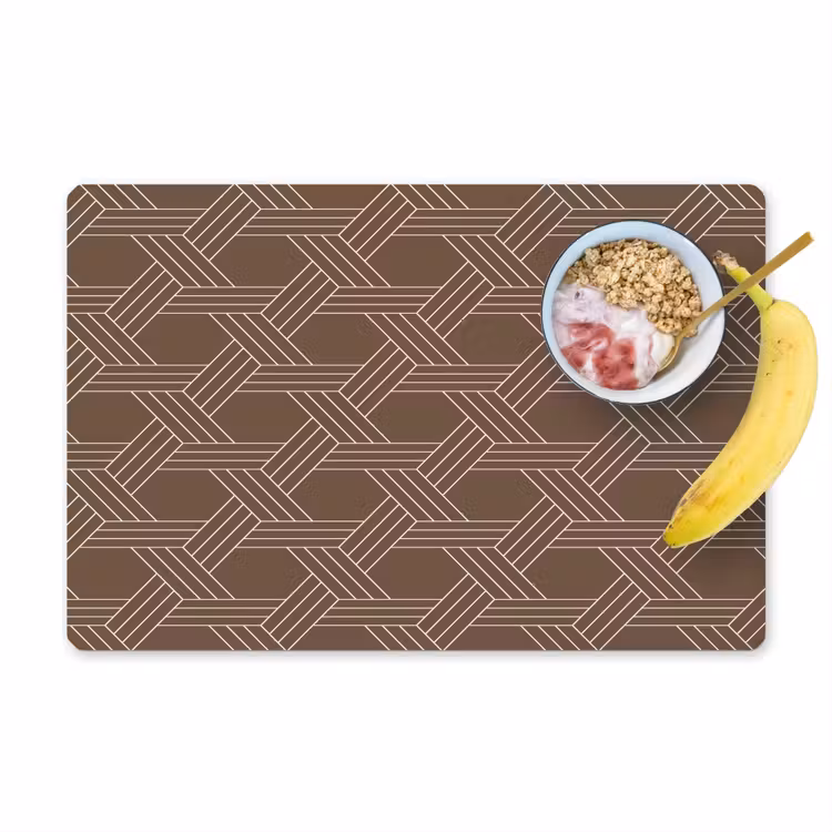 Bruin - Lijnen - Patroon Placemat vinyl groot 368 -zzzproduct_Kitchenyeah-website
