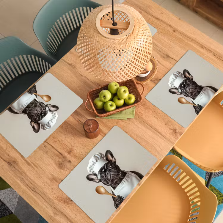 Bril - Hond - Kok Placemat vinyl groot -zzsfeer5_Kitchenyeah-website