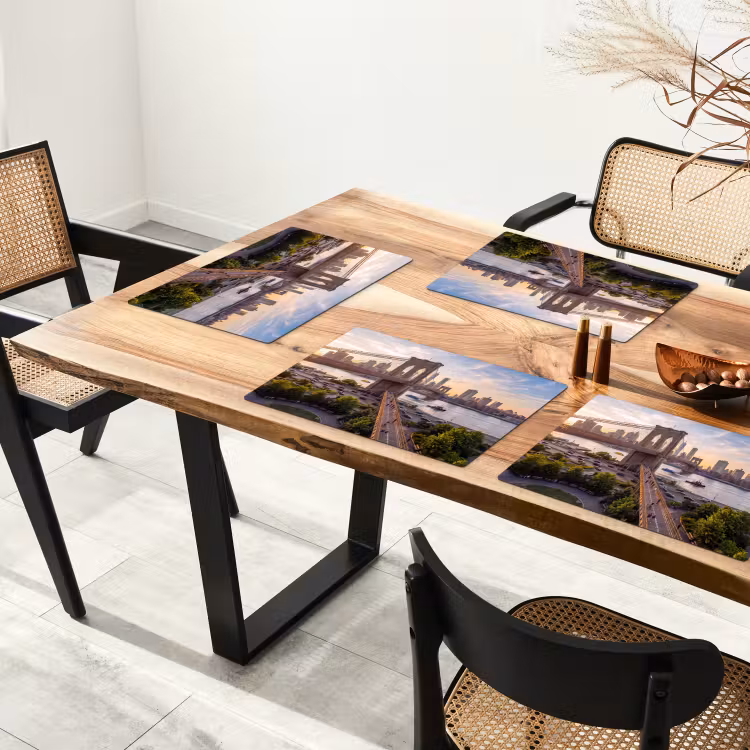 Brug - Rivier - Stad - Zonsondergang - Architectuur Placemat vinyl groot -zzsfeer4_Kitchenyeah-website