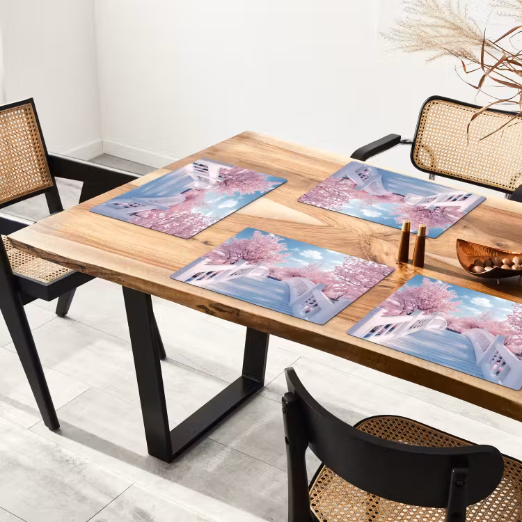 Brug - Kersenbomen - Wit Placemat vinyl groot -zzsfeer4_Kitchenyeah-website