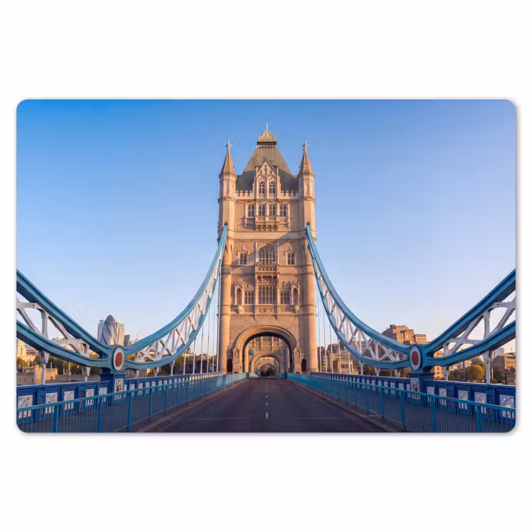 Brug - Toren - Architectuur - Klassiek - Blauw Placemat vinyl groot -zzsfeer1_Kitchenyeah-website