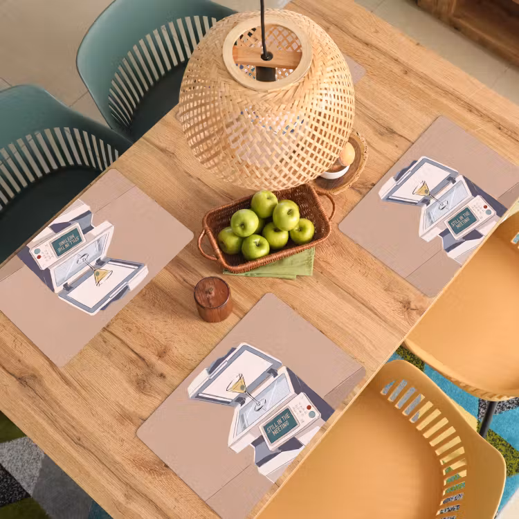 Kantoor - Drank - Humor - Illustratie Placemat vinyl groot -zzsfeer5_Kitchenyeah-website